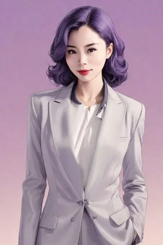 purple background,business woman,businesswoman,navy suit,purple,business girl,rich purple,fashion vector,xcx,cube background,haeju,spy visual,suited,pantsuit,pantsuits,light purple,chaebol,business an