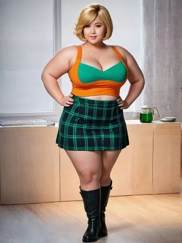 plus-size model,plus-size,gordita,orange,plus-sized,green tangerine,heather green,tangerine,mini,orange half,orange color,pencil skirt,anellini,diet icon,lisaswardrobe,kilt,tartan,spice up,kim,orange jasmines,Photography,Artistic Photography,Artistic Photography 15