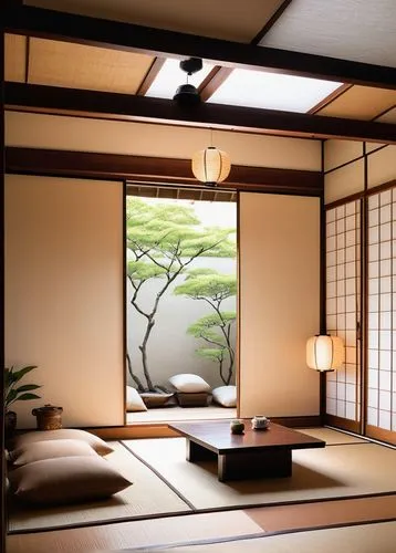 japanese-style room,ryokan,tatami,ryokans,japanese zen garden,tea ceremony,chanoyu,zen garden,japanese style,japanese art,shoin,teahouse,dojo,ikebana,japanese garden ornament,japanese lamp,heian,japanese background,japanese floral background,yasunari,Illustration,Japanese style,Japanese Style 09