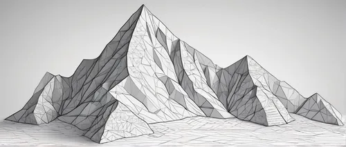 Pointillist Line Drawings of Mountains by Christa Rijneveld,mitre peak,mountain stone edge,mountain slope,mountainous landforms,topography,glacial landform,mountain peak,gradient mesh,low poly,mountai