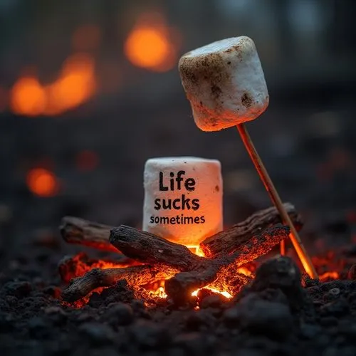 marshmallow art,marshmallows,campfire,lifegift,jumbo marshmallows,burning torch