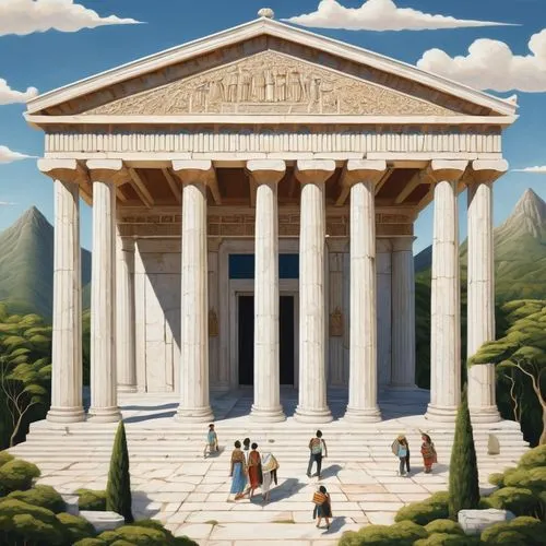 greek temple,school of athens,scotusblog,zappeion,artemis temple,justitia,pantheon,parthenos,supreme court,metapontum,us supreme court,classical antiquity,amphipolis,temple of diana,roman temple,house with caryatids,justice scale,municipium,three pillars,neoclassicism,Art,Artistic Painting,Artistic Painting 25