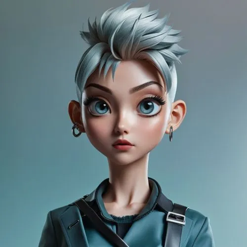 suit, Mohawk haircut with shaved sides,3D anime concept with Mohawk cut and modern suit,maeve,adrien,aelita,cartoon doctor,cute cartoon character,sokka,Unique,3D,3D Character