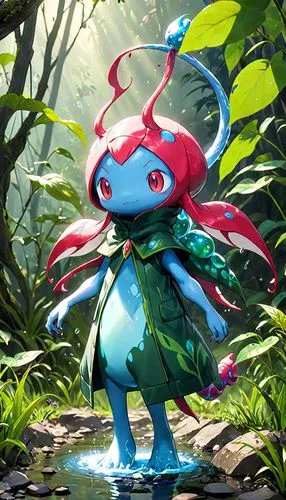 cuthulu,merfolk,ori-pei,axolotl,bulbasaur,stitch,scandia gnome,forest dragon,fantasia,yo-kai,fae,water nymph,forest fish,dragon li,rusalka,goki,water creature,surface lure,ashitaba,cynorhodon,Anime,Anime,General