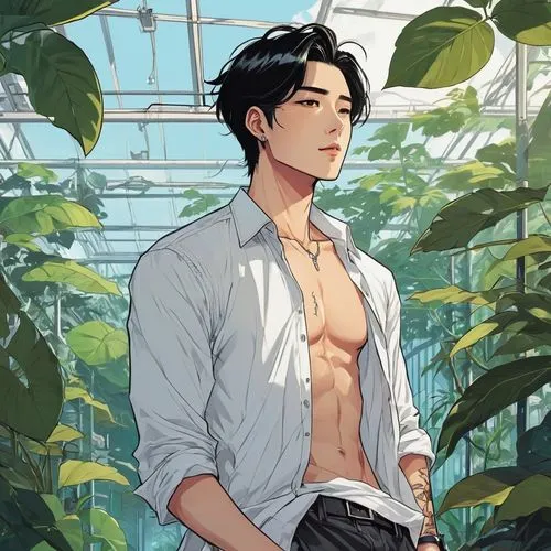 greenhouse,greenhouse cover,gardening,garden of eden,conservatory,gardener,botanic,greenhouse effect,nature and man,crop plant,houseplant,green garden,garden berry,flower dome,overgrown,adonis,crop,cucumbers,garden work,farm background,Illustration,Japanese style,Japanese Style 06