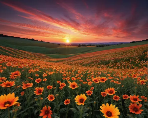 sunflower field,flower field,meadow landscape,field of flowers,flowers field,flower in sunset,splendor of flowers,blanket of flowers,blooming field,sunflowers,flower meadow,blanket flowers,meadow flowers,sun flowers,flowering meadow,summer meadow,meadow,flower background,wildflower meadow,landscapes beautiful,Photography,Artistic Photography,Artistic Photography 11