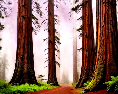 redwoods,redwood tree,redwood,spruce forest,fir forest,old-growth forest,coniferous forest,temperate coniferous forest,cartoon video game background,pine forest,tropical and subtropical coniferous forests,spruce-fir forest,cartoon forest,northwest forest,foggy forest,devilwood,forest landscape,sugar pine,forest background,deciduous forest,Illustration,Realistic Fantasy,Realistic Fantasy 10