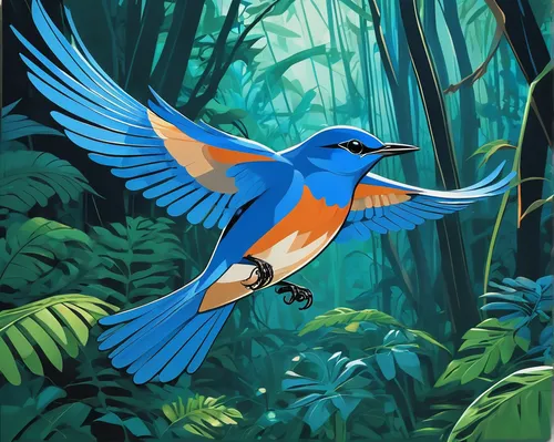 tickell's blue flycatcher,bird illustration,bird painting,rufous,blue bird,tropical bird climber,western bluebird,fairywren,lazuli bunting,bluebird,blue-capped motmot,eastern bluebird,humming-bird,flower and bird illustration,song bird,male bluebird,bird robin,nature bird,tropical bird,bird png,Conceptual Art,Sci-Fi,Sci-Fi 06