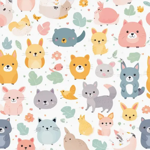 seamless pattern,seamless pattern repeat,background pattern,vector pattern,kawaii animal patch,macaron pattern,cat vector,cat doodles,animal stickers,candy pattern,cupcake pattern,round kawaii animals,flowers pattern,memphis pattern,cat drawings,floral background,summer pattern,floral digital background,unicorn background,autumn pattern,Illustration,Retro,Retro 20