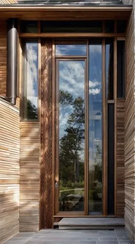 add landscape and keep existing colors similar ,wood window,wooden windows,timber house,wooden sauna,laminated wood,wooden facade,californian white oak,sliding door,wooden house,cedar,slat window,wood