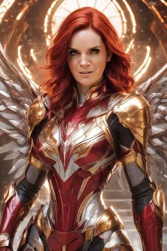 a woman dressed in a costume with wings,uniphoenix,romanoff,zauriel,angelfire,fire angel,ravenstahl,flamebird,superwasp,archangel,hawkgirl,the archangel,pheonix,markswoman,firehawks,taleyarkhan,cybera