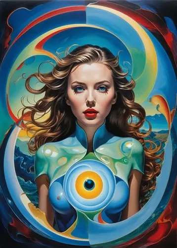 gyroscopic,vesica,spinart,girl with a wheel,gyroscope,hypnotise,hemispheric,alethiometer,hypnotizes,glass painting,imaginacion,hypnotists,hypnotism,bodypainting,cosmic eye,polychromed,jungian,dharma wheel,oil painting on canvas,eyeful,Illustration,Vector,Vector 07