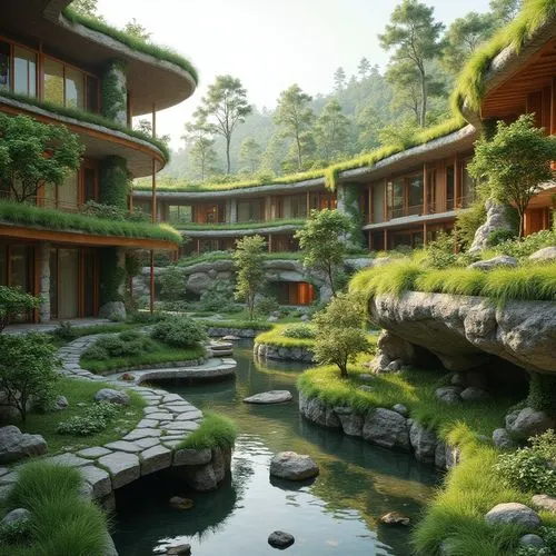 ryokan,japanese zen garden,zen garden,fallingwater,japanese garden,asian architecture,japan garden,teahouse,ryokans,landscaped,japanese garden ornament,sake gardens,greenforest,dojo,teahouses,forest house,shangri,japan landscape,home landscape,roof landscape,Photography,General,Realistic