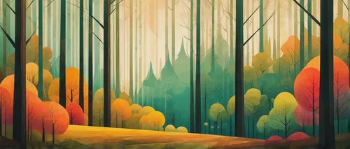 Create a serene forest scene with a vibrant wooden texture.,autumn forest,forest background,forest landscape,autumn background,mixed forest,forest,fall landscape,forests,forest floor,cartoon forest,au