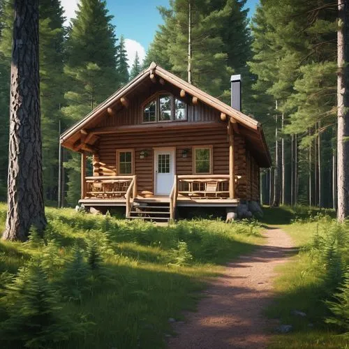 small cabin,log cabin,house in the forest,cabin,summer cottage,the cabin in the mountains,log home,wooden house,cabins,forest house,wooden hut,small house,holiday home,little house,cottage,inverted cottage,cabane,chalet,lodge,finnish forest,Photography,General,Realistic