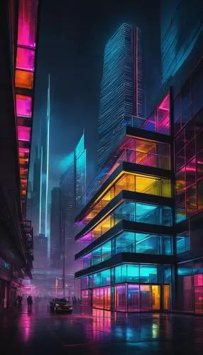 colorful city,cybercity,futuristic landscape,hypermodern,futuristic architecture,futuristic art museum,cyberport,futuristic,cityscape,cyberpunk,metropolis,fantasy city,colored lights,cybertown,vdara,colorful light,urban towers,glass building,cyberscene,urban,Conceptual Art,Fantasy,Fantasy 16