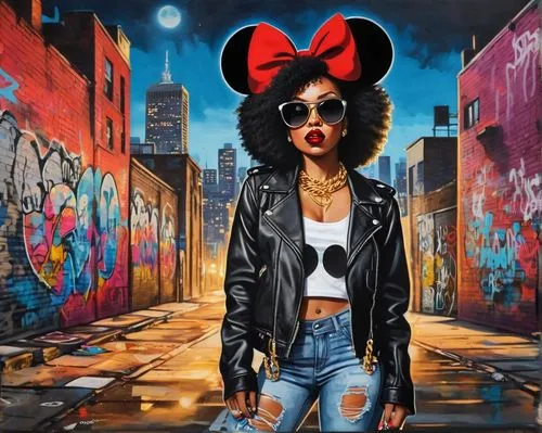 jasinski,pop art style,minnie mouse,graffiti art,rockabella,world digital painting,mouseketeer,cool pop art,graffiti,derivable,alley cat,minnie,street artist,mickey mause,cartoon character,domino,laveau,cardi,cardizem,pussycat,Illustration,Vector,Vector 07