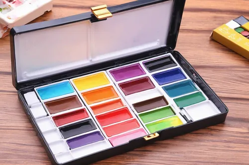 Watercolor Paint Set With Water Brush Pen Foldable Travel Water Color - Watercolor Paint Set - 99fab.com,paint box,paint boxes,paint pallet,watercolor women accessory,eyeshadow,art supplies,rainbow co