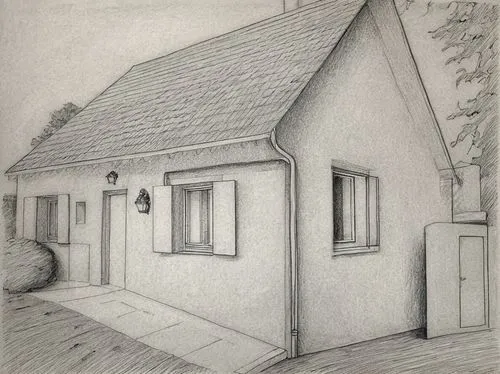 house drawing,thatched cottage,cottage,pencil and paper,small house,danish house,cottages,farmhouse,lincoln's cottage,half-timbered house,traditional house,old house,woman house,graphite,vintage drawi