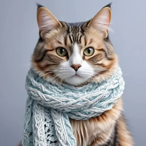 scarf animal,scarf,siberian cat,cat image,american curl,tabby cat,american shorthair,american bobtail,toyger,cat european,cat on a blue background,european shorthair,aegean cat,cute cat,maincoon,siberian,norwegian forest cat,cat portrait,arabian mau,feline look,Conceptual Art,Daily,Daily 13