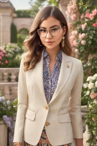 secretary,librarian,aoc,menswear for women,secretarial,business woman,flowered tie,businesswoman,marzieh,naghma,smart look,business girl,woman in menswear,iranian,lace round frames,naina,letizia,rodenstock,pahlavi,blazer,Photography,Realistic