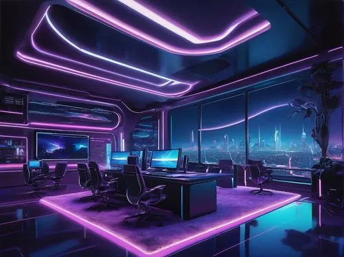 nightclub,cybercafes,cyberworld,ufo interior,spaceland,cyberscene,computer room,neon coffee,cybertown,spaceship interior,neon light,cyberia,cybercity,cyberspace,neon lights,cyberport,cybercafe,futuristic landscape,cyber,the server room,Conceptual Art,Sci-Fi,Sci-Fi 23