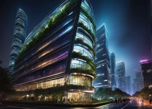 futuristic architecture,damac,capitaland,guangzhou,arcology,sathorn,glass facade,cyberjaya,medini,interlace,cybercity,leedon,dubay,skyscapers,skylstad,smart city,glass facades,megaproject,shenzhen,planta,Illustration,Realistic Fantasy,Realistic Fantasy 04