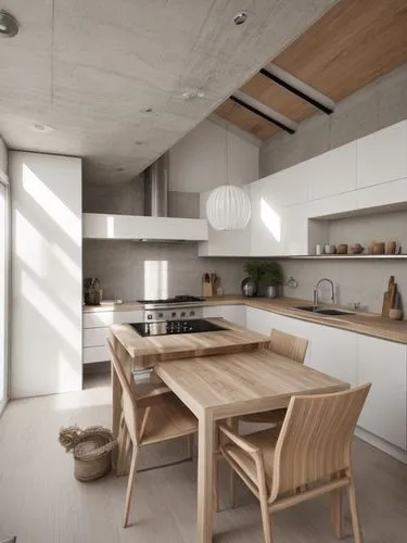 modern kitchen interior,modern minimalist kitchen,modern kitchen,kitchen design,kitchen interior,kitchen,tile kitchen,kitchenette,interior modern design,big kitchen,chefs kitchen,scandinavian style,loft,3d rendering,kitchen table,the kitchen,kitchen block,kitchen counter,concrete ceiling,new kitchen,Interior Design,Kitchen,Japanese,Minimalist Zen