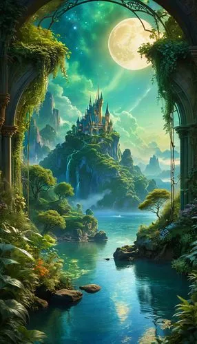 fantasy landscape,fantasy picture,fantasy art,fairy world,fantasy world,fairy tale castle,3d fantasy,alfheim,landscape background,fairy village,fairytale castle,an island far away landscape,fairyland,fantasy city,dreamlands,rivendell,elves country,fantasia,fairy tale,kinkade,Conceptual Art,Fantasy,Fantasy 05