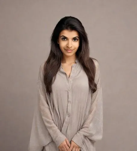 young woman with brown hair posing for the camera,malalas,pakistani,nazia,kurti,vidyalankar,malalai,Photography,Realistic