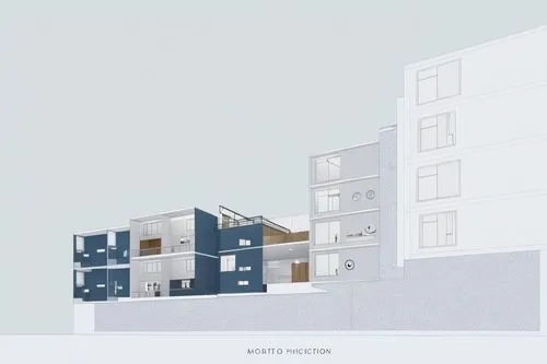 Use monocromatic blu ,rowhouses,an apartment,habitaciones,apartment block,rowhouse,multistorey,multistory,apartment building,apartments,apartment blocks,residencial,sketchup,cubic house,orthographic,c