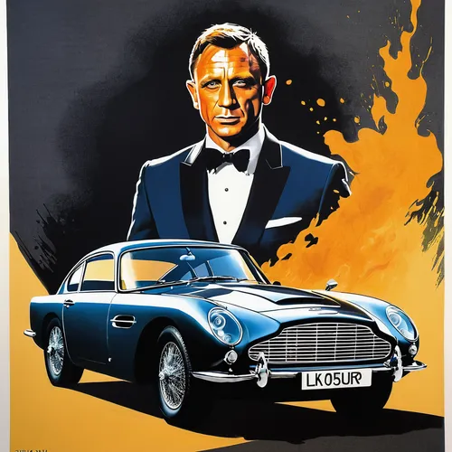 james bond,daniel craig,bond,aston martin db5,aston martin ulster,aston martin db mark iii,aston martin,db5,aston,aston martin v8,aston martin db6,austin cambridge,aston martin lagonda,aston martin db4,austin-healey 100,bmw 501,triumph tr4,austin-healey 3000,triumph tr4a,austin 1800,Art,Classical Oil Painting,Classical Oil Painting 32