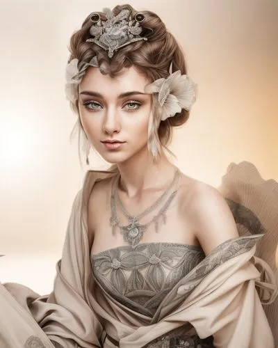 bridal jewelry,bridal accessory,fantasy portrait,diadem,bridal clothing,victorian lady,celtic queen,fantasy art,romantic portrait,romantic look,white rose snow queen,jessamine,faery,princess leia,fant