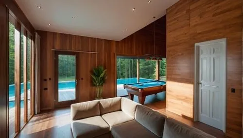 wooden sauna,luxury bathroom,interior modern design,amanresorts,paneling,pool house,inverted cottage,cabin,wood window,contemporary decor,modern room,bohlin,cabins,chalet,poolroom,great room,wood floor,forest house,interior design,log cabin