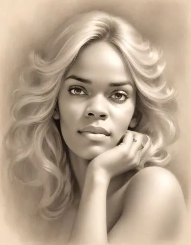 vrih,candace,mswati,artistic portrait,azealia,photo painting,Digital Art,Pencil Sketch