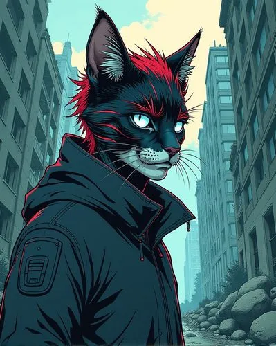 alleycat,bulgakov,blacksad,kon,red cat,akira,Illustration,American Style,American Style 03