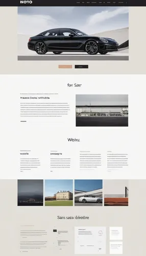 Design a minimalist website with Noto Sans.,website design,landing page,wordpress design,web mockup,homepage,lincoln motor company,webdesign,website,buick lesabre,automotive design,web design,portfoli