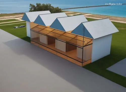 cube stilt houses,floating huts,beach huts,beach hut,sketchup,3d rendering,folding roof,inverted cottage,prefabricated buildings,stilt houses,cubic house,dog house frame,prefabricated,boathouses,beach house,weatherboard,pool house,deckhouse,grass roof,house roof,Photography,General,Realistic