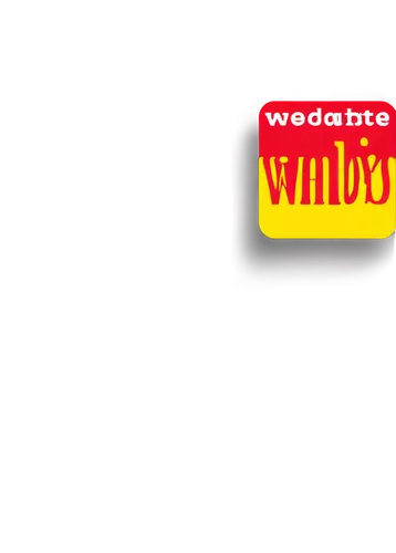 Wendy's logo, red background, yellow square, white font, 3D effect, modern style, bold text "Wendy's", glossy finish, high contrast, bright color scheme, centered composition, close-up shot.,wideroe,w