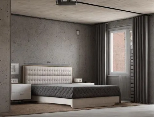bedroom,modern room,minotti,bedrooms,sleeping room,contemporary decor,chambre,rovere,modern decor,3d rendering,concrete ceiling,guest room,wallcovering,headboards,wall plaster,mutina,fesci,danish room,stucco wall,search interior solutions,Interior Design,Bedroom,Industry,Italian Industrial