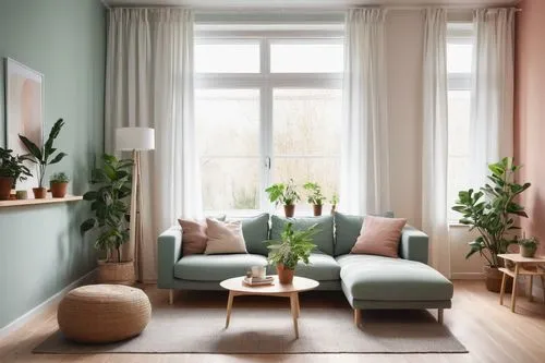 livingroom,danish furniture,scandinavian style,living room,house plants,houseplants,danish room,green living,sitting room,soft furniture,houseplant,apartment lounge,pastel colors,furnishing,modern decor,pastels,sunroom,modern room,home interior,an apartment,Photography,Documentary Photography,Documentary Photography 27