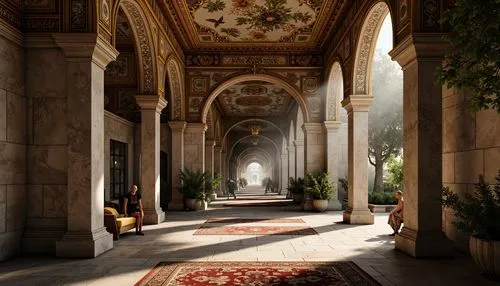 theed,hallway,dorne,marble palace,entrance hall,cochere,corridor,persian architecture,archways,enfilade,naboo,sapienza,hall of the fallen,royal interior,corridors,entranceway,entranceways,colonnades,amanresorts,alcazar of seville