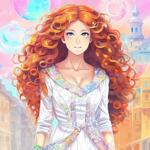 drawing pencil, color anime,,merida,florentine,venetia,vanessa (butterfly),sun bride,princess sofia,hallia venezia,rapunzel,romantic portrait,celtic woman,celtic queen,poker primrose,aphrodite,venetia