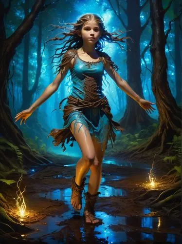 faerie,faery,fantasy picture,fairie,blue enchantress,riverdance,Illustration,Realistic Fantasy,Realistic Fantasy 03