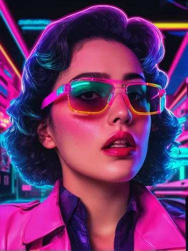 80s,retro woman,retro girl,80's design,cyber glasses,retro women,1980's,retro eighties,neon lights,neon light,retro look,neon,disco,eighties,retro background,cyberpunk,neon makeup,retro,neon arrows,retro style,Conceptual Art,Sci-Fi,Sci-Fi 28