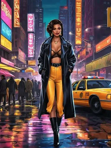 retro woman,cyberpunk,retro girl,contessa,rockabella,brigette,retro women,taraji,world digital painting,domino,sci fiction illustration,vixen,batgirl,birds of prey-night,selina,femme fatale,shadowrun,game illustration,giganta,pedestrian,Photography,Fashion Photography,Fashion Photography 03