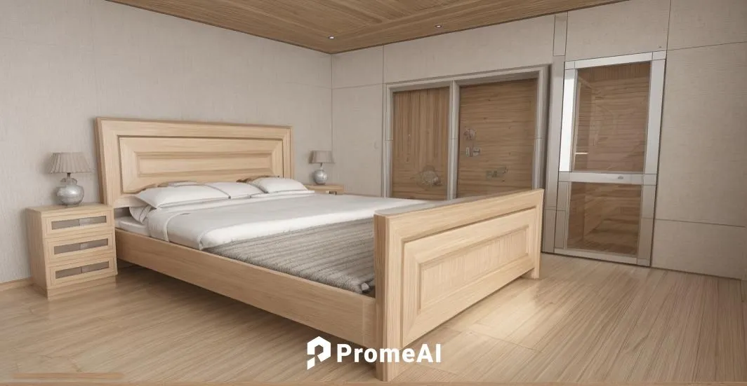 karyola ve komodinler meşe ahşap kaplama,yerler beyaz seramik,bedroomed,modern room,wooden sauna,bedroom,japanese-style room,bedrooms,bedstead,laminated wood,sleeping room,guest room,guestroom,chambre