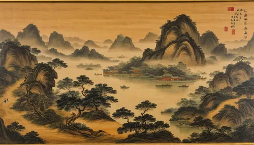 chinese art,wuyi,yangqin,oriental painting,mountain scene,luo han guo,mountainous landscape,tai qi,huangshan maofeng,zhajiangmian,huashan,hwachae,cool woodblock images,mountain landscape,yi sun sin,xing yi quan,zhangjiajie,river landscape,rou jia mo,chinese background,Conceptual Art,Daily,Daily 06