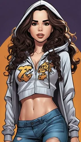 hoodie,jauregui,puma,witchblade,sweatshirt,isabela,vector illustration,zauriel,shadman,zamka,palmiotti,brigette,elektra,bizkit,sweatsuit,tracksuit,comic character,comic book,vector art,ana,Illustration,American Style,American Style 13