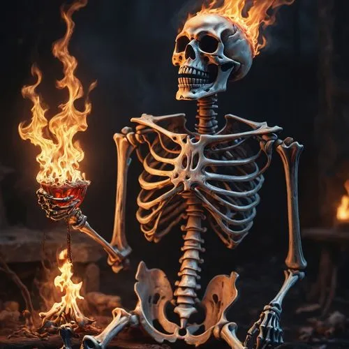 pyrokinesis,skeletal,skelly,vintage skeleton,skelemani,Conceptual Art,Fantasy,Fantasy 01